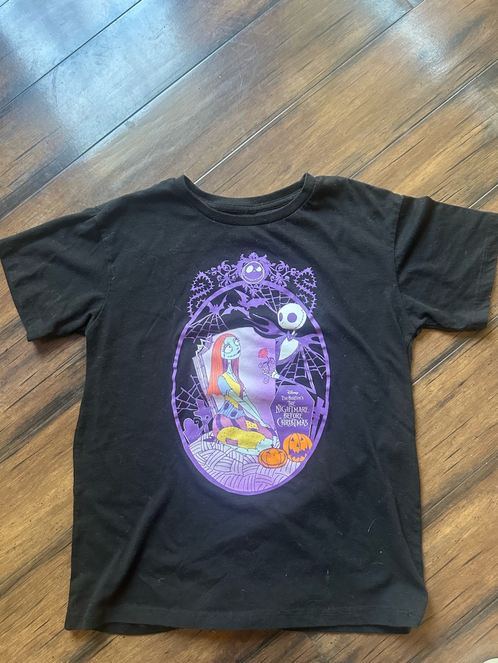 Nightmare Before Christmas Jack Skellington Girls Kids Shirt Size L 10/12